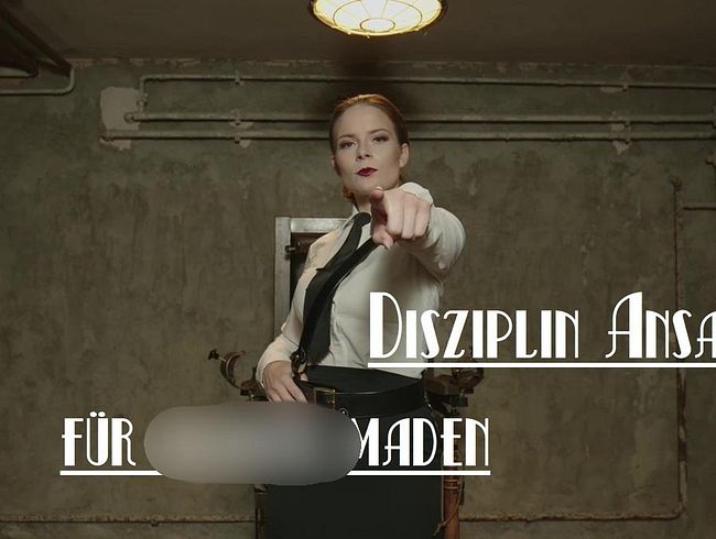 Disziplin Ansage für devote Maden
