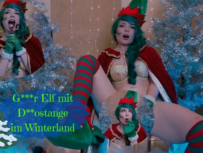 CruelAlice's Porno Video: Geiler Elf mit dil*ostange im Winterland